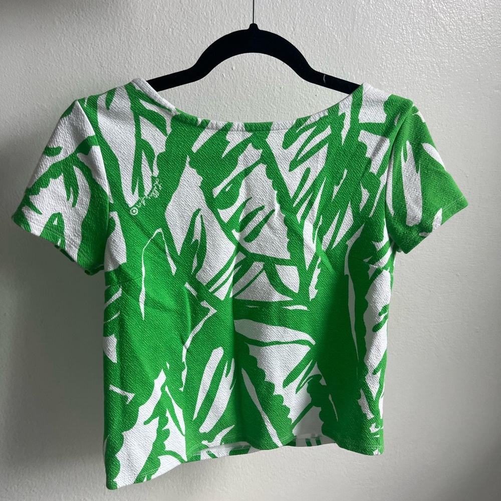 Lilly Pulitzer/Target Collab Green Leaf Cropped Women's Top